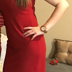 Beautiful red bodycon dress.